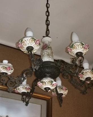 lampadario in ceramica