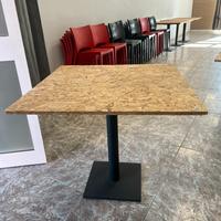 Tavolo quadrato bistrot base ghisa