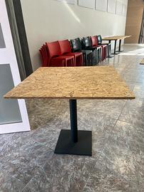 Tavolo quadrato bistrot base ghisa
