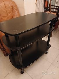 mobiletto legno nero