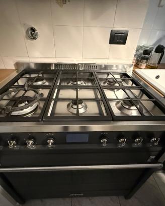 Set SMEG Victoria Nero (90cm + Cappa)