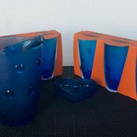 Set di 7 bicchieri +caraffa+ posacenere  Borgonovo