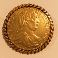 Moneta di Tallero 1780 montata come spilla