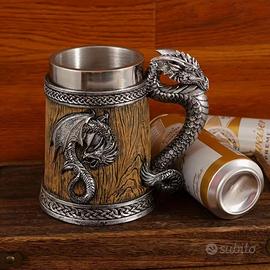 Tazza da Birra Drago interno acciaio inossidabile