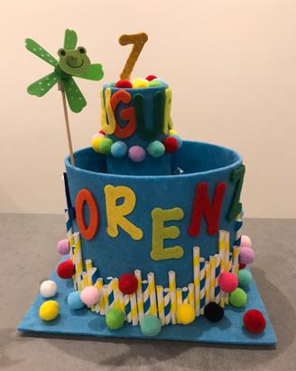 Torta caramelle festa scuola Lorenzo