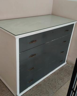 Cassettiera con specchio habby Chic