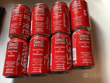 Lotto 8 lattine da collezione Coca cola Anno 96