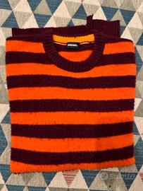 DIESEL KNITWEAR maglione righe L