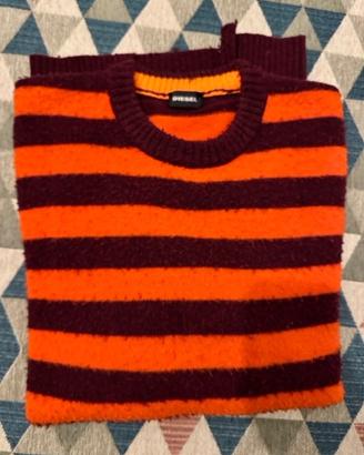 DIESEL KNITWEAR maglione righe L