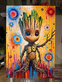 Quadro / Opera pop art su alluminio 40x60 - Groot