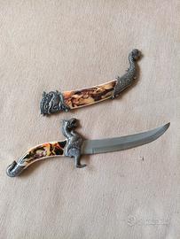 Pugnale fantasy con drago + fodero 34 cm