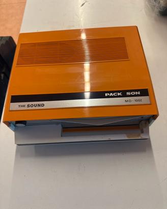 Giradischi vintage PACK SON MD-1002 arancione  ‘70