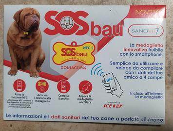 SOS BAU Sanovit medaglietta CANE NFC dati sanitari