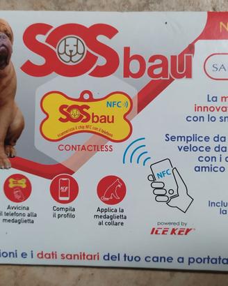 SOS BAU Sanovit medaglietta CANE NFC dati sanitari