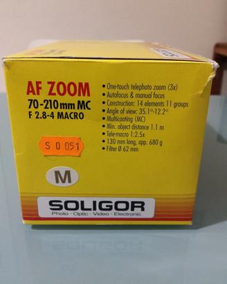 Obiettivo 70-210 per reflex Minolta e Sony