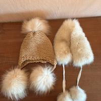 Set cappello e collo in volpe