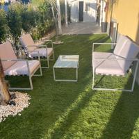 Set Salotto da Giardino in Metallo