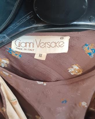 gianni versace 100% seta camicia donna