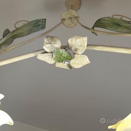 set lampadario +  piantana + 2 applique 