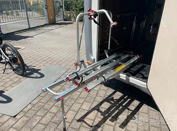 Portabici interno camper scorrevole