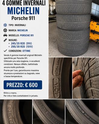 Gomme michelin sportive porsche 911