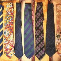 Lotto 7 Cravatte di vari marchi in seta vintage