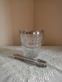 Secchiello ghiaccio in cristallo vintage anni '70