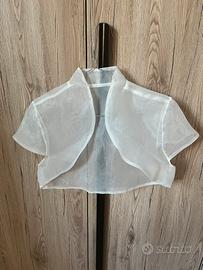 Coprispalle bolero organza bianco matrimonio