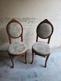 Coppia sedie antiche da camera/scrittoio