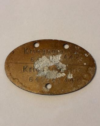 Piastrina militare Kriegsmarine WWII - 1944