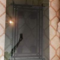 Tavolo Vetro Legno Metallo