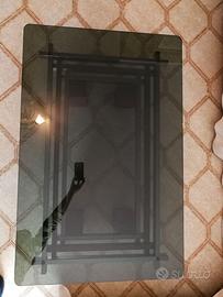 Tavolo Vetro Legno Metallo