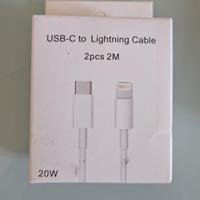 2x Cavo USB-C to Lighting 2M