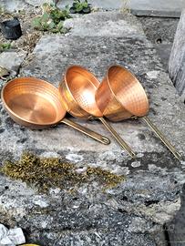 Set 3 Mini Utensili in Rame e Ottone
