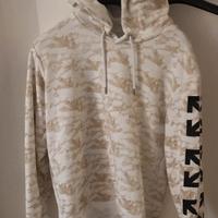 Felpa bianca con cappuccio