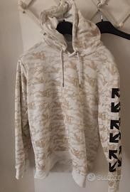 Felpa bianca con cappuccio