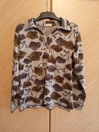 Polo/Maglia 50%cotone fantasia beige-marrone