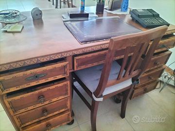 SCRIVANIA LEGNO MASSICCIO