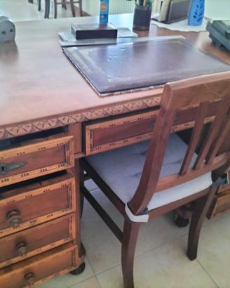 SCRIVANIA LEGNO MASSICCIO