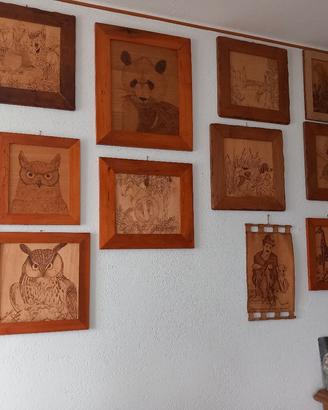 lavori fatti con pirografo