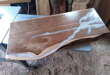 Tavoli scrivania top bagno in legno massello