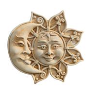 Sole e luna in cemento a parete a muro decorazione