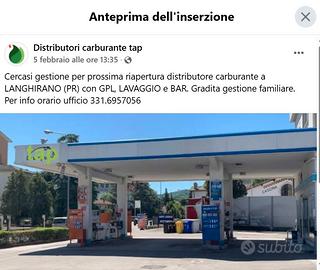 Gestione distributore carburante e Bar