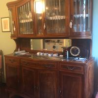 Credenza art deco con marmo e specchio 1920