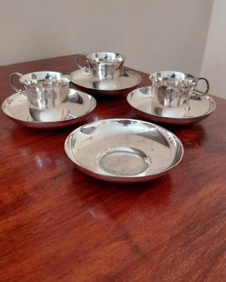 Christofle set 3 tazzine da caffe antiche  