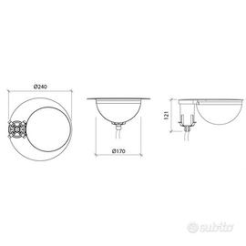 Mareco Luce 100-1032101N modello LUNA E27 LED NERO