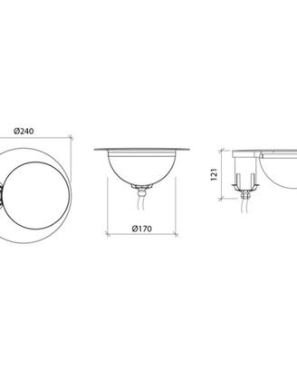 Mareco Luce 100-1032101N modello LUNA E27 LED NERO