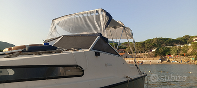 Barca pilotina più motore più cRrello