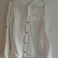 Camicia bianca collo corrana 8/10 anni 100% cotone