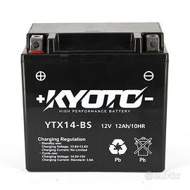 BATTERIA KYOTO GTX14-BS AGM 12V 12AH CCA 200 PER M
